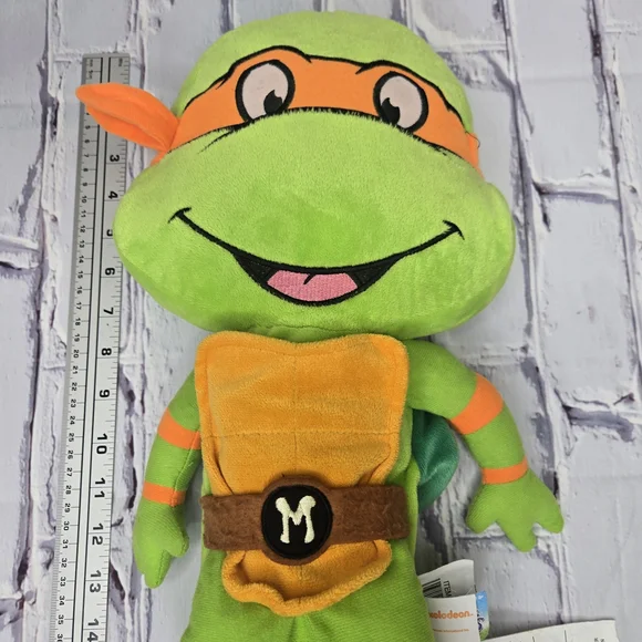 Nickelodeon 2013 Seat Pet Teenage Mutant Ninja Turtle‎ Michaelangelo Belt Plush - Picture 2 of 7
